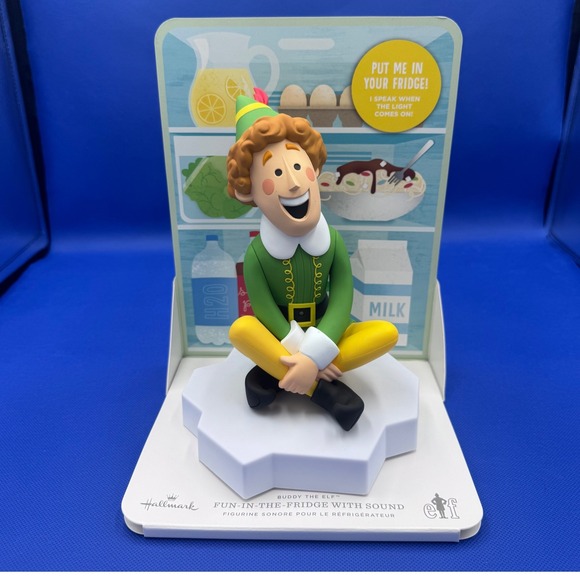Hallmark Other - Buddy The Elf Hallmark Talking Fun in‎ Fridge Jokes Open Refrigerator Christmas